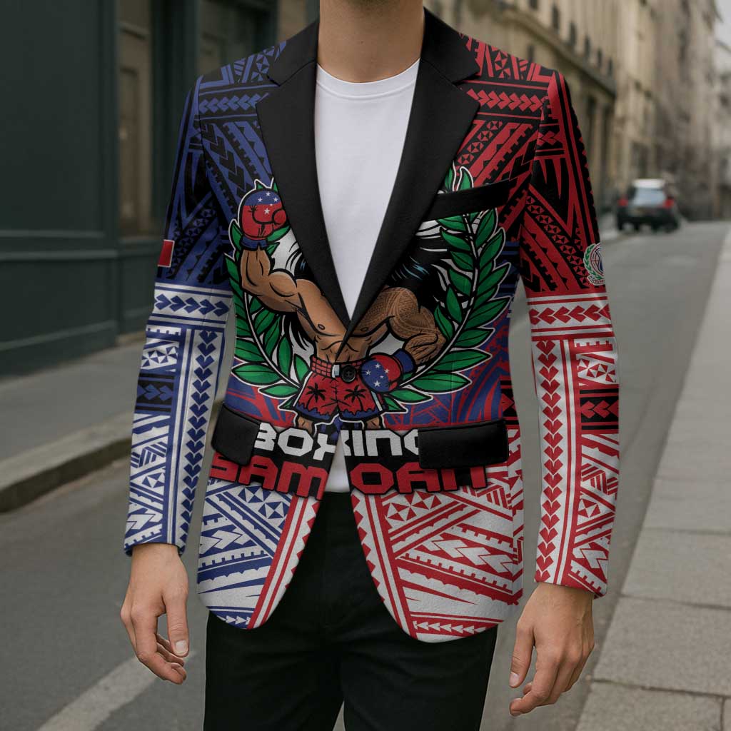 Personalised Samoa Boxing Blazer Samoan Boxer Funny Style - Polynesian Pride