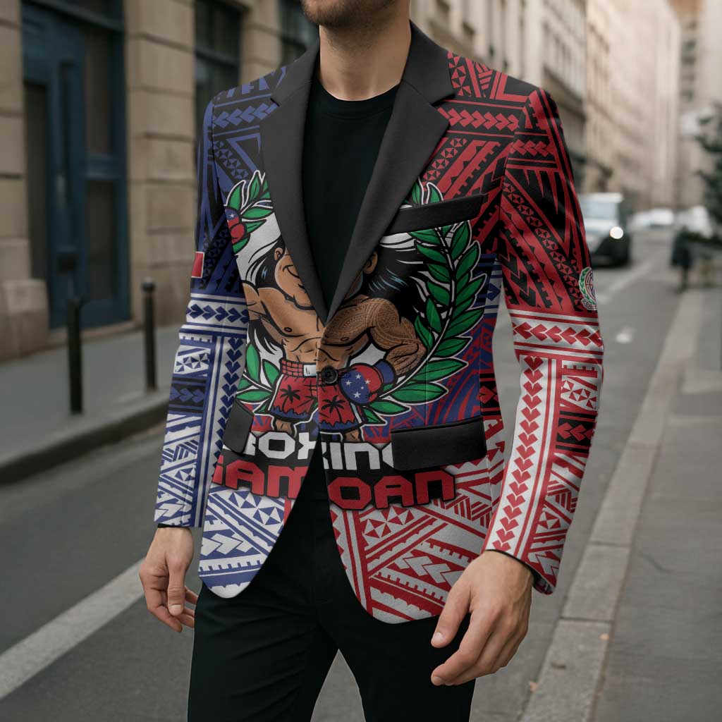 Personalised Samoa Boxing Blazer Samoan Boxer Funny Style - Polynesian Pride