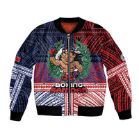 Personalised Samoa Boxing Bomber Jacket Samoan Boxer Funny Style - Polynesian Pride