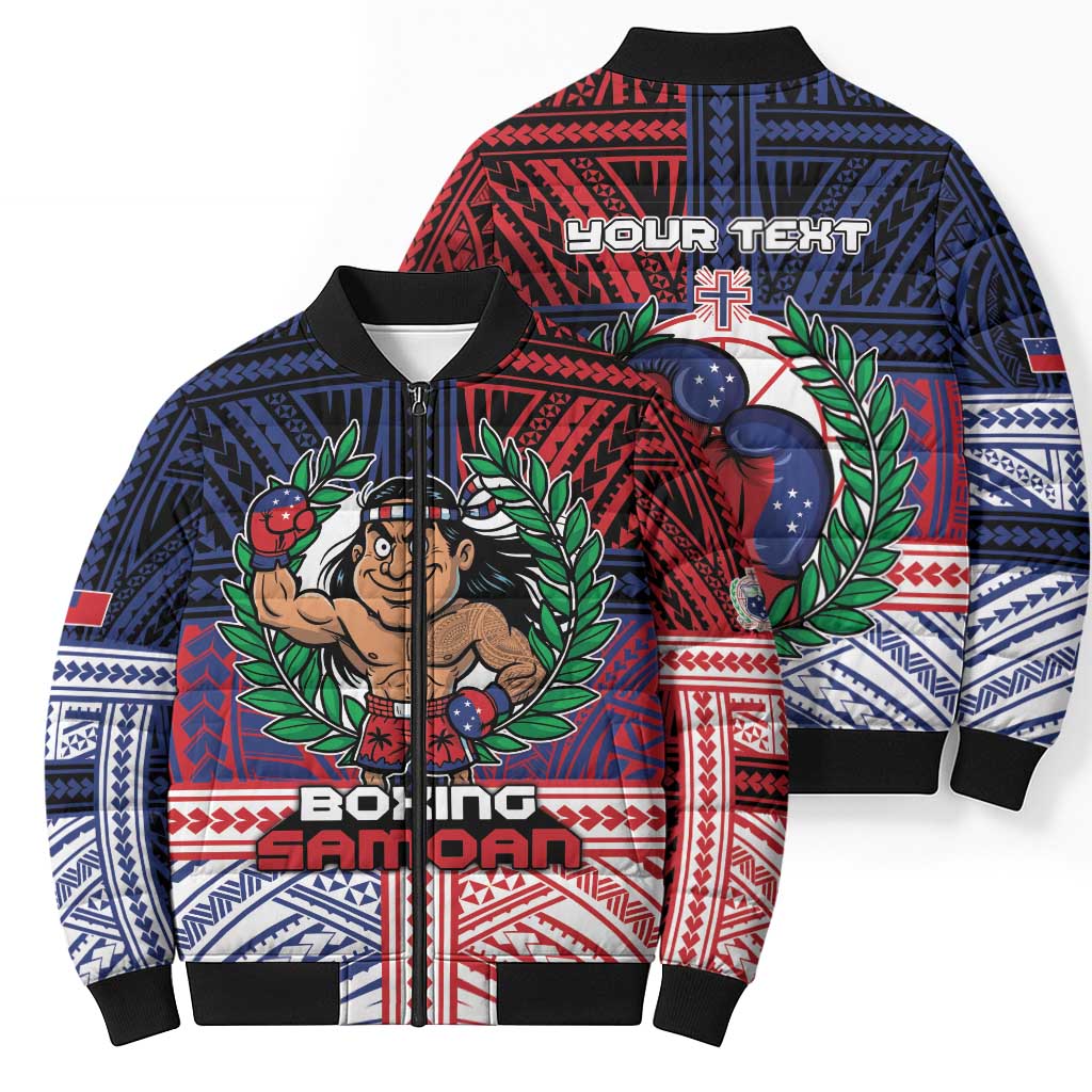 Personalised Samoa Boxing Bomber Puffer Jacket Samoan Boxer Funny Style DT05 - Polynesian Pride