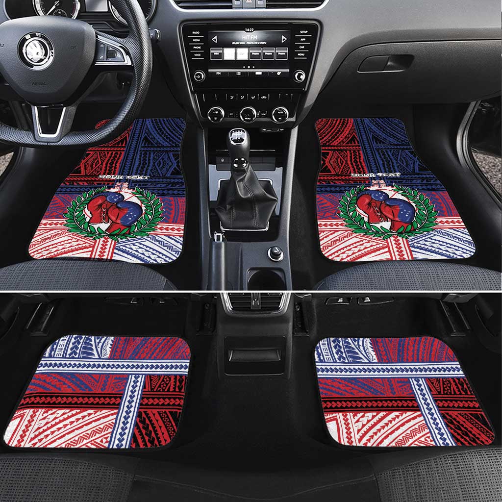 Personalised Samoa Boxing Car Mats Samoan Boxer Funny Style - Polynesian Pride