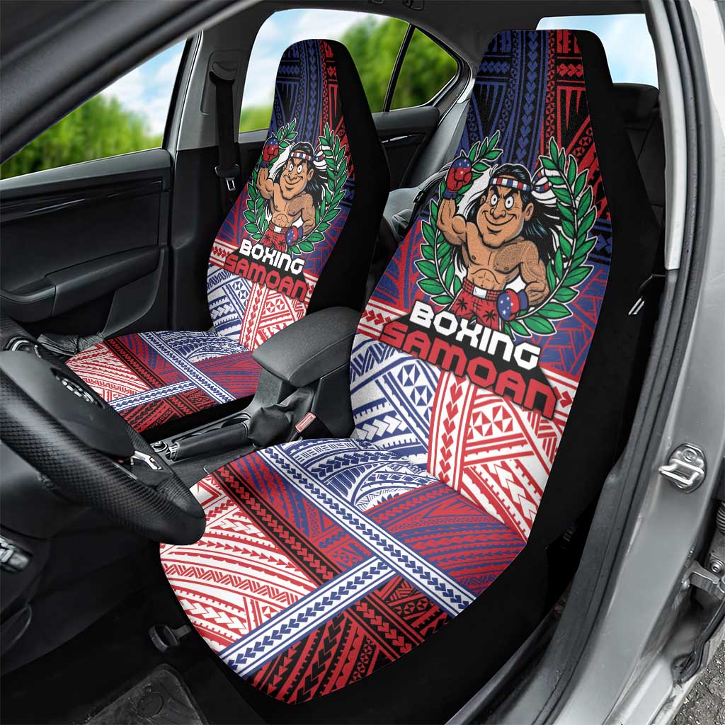 Samoa Boxing Car Seat Cover Samoan Boxer Funny Style - Polynesian Pride