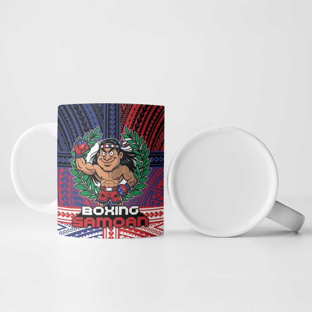 Personalised Samoa Boxing Ceramic Mug Samoan Boxer Funny Style - Polynesian Pride