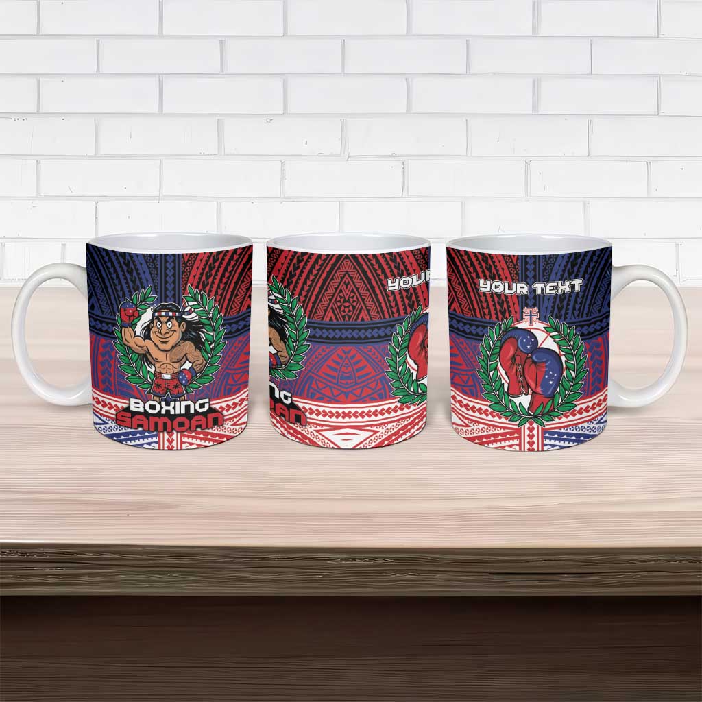 Personalised Samoa Boxing Ceramic Mug Samoan Boxer Funny Style - Polynesian Pride