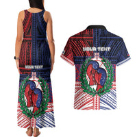 Personalised Samoa Boxing Couples Matching Tank Maxi Dress and Hawaiian Shirt Samoan Boxer Funny Style DT05 - Polynesian Pride