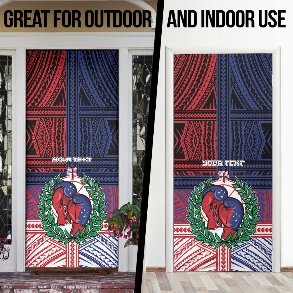 Personalised Samoa Boxing Door Cover Samoan Boxer Funny Style - Polynesian Pride