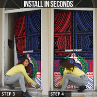 Personalised Samoa Boxing Door Cover Samoan Boxer Funny Style - Polynesian Pride