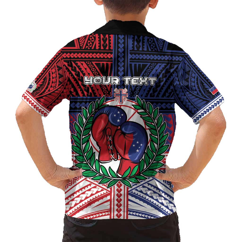 Personalised Samoa Boxing Family Matching Off Shoulder Maxi Dress and Hawaiian Shirt Samoan Boxer Funny Style - Polynesian Pride