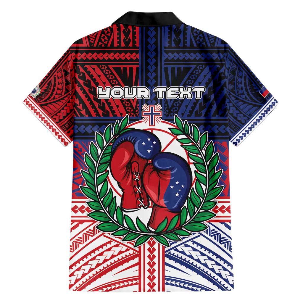 Personalised Samoa Boxing Family Matching Short Sleeve Bodycon Dress and Hawaiian Shirt Samoan Boxer Funny Style - Polynesian Pride