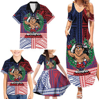 Personalised Samoa Boxing Family Matching Summer Maxi Dress and Hawaiian Shirt Samoan Boxer Funny Style - Polynesian Pride