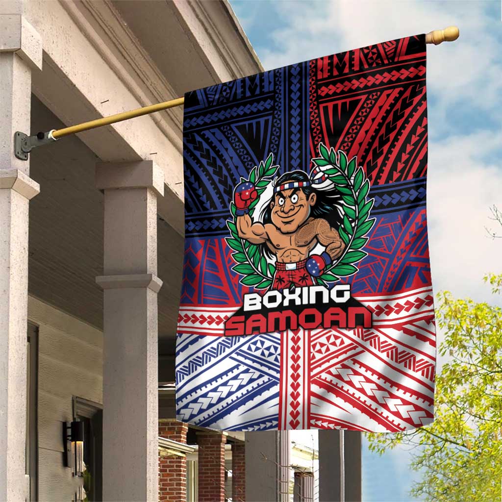 Samoa Boxing Garden Flag Samoan Boxer Funny Style - Polynesian Pride