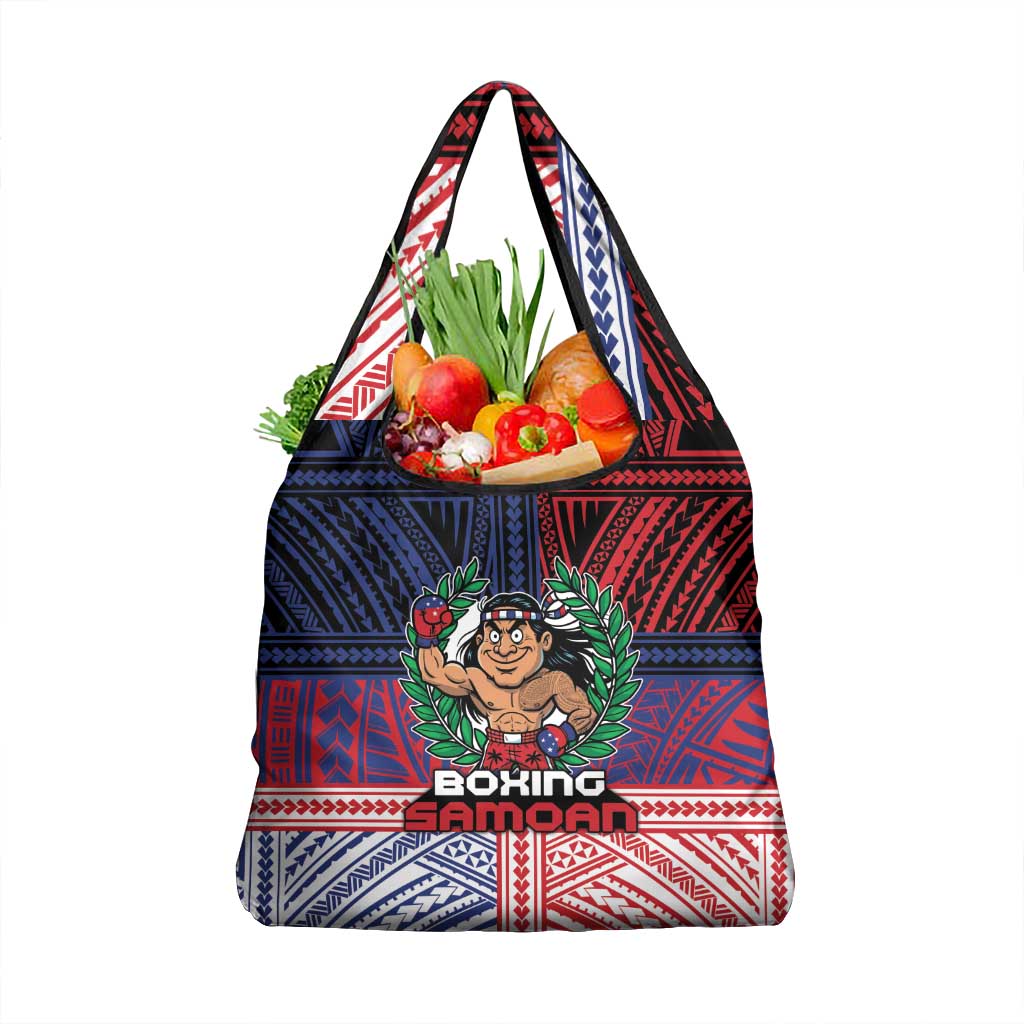 Samoa Boxing Grocery Bag Samoan Boxer Funny Style - Polynesian Pride