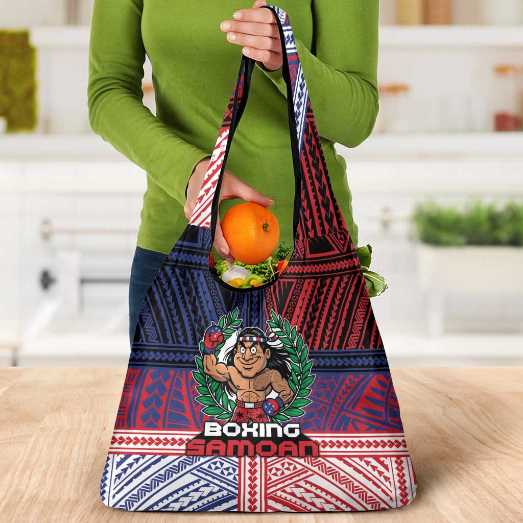 Samoa Boxing Grocery Bag Samoan Boxer Funny Style - Polynesian Pride