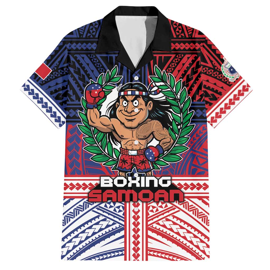 Personalised Samoa Boxing Hawaiian Shirt Samoan Boxer Funny Style DT05 Red - Polynesian Pride