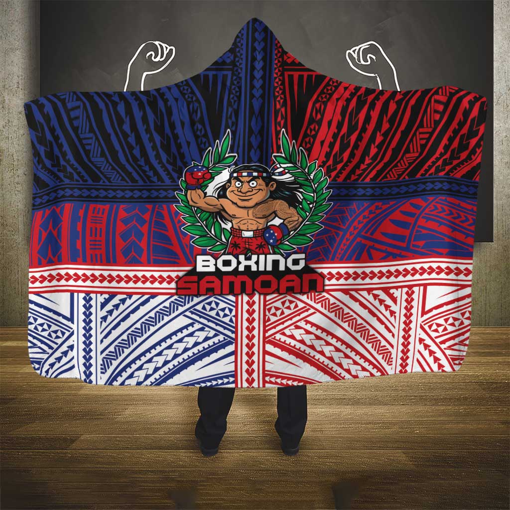 Samoa Boxing Hooded Blanket Samoan Boxer Funny Style DT05 - Polynesian Pride