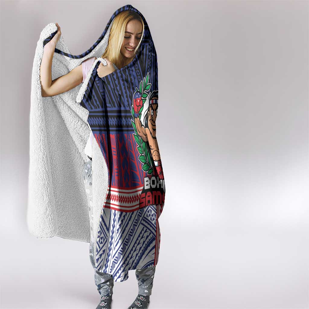 Samoa Boxing Hooded Blanket Samoan Boxer Funny Style DT05 - Polynesian Pride