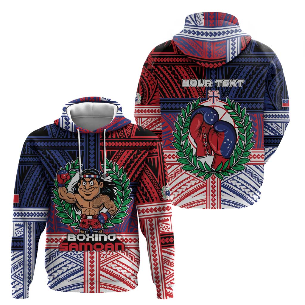Personalised Samoa Boxing Hoodie Samoan Boxer Funny Style DT05 - Polynesian Pride