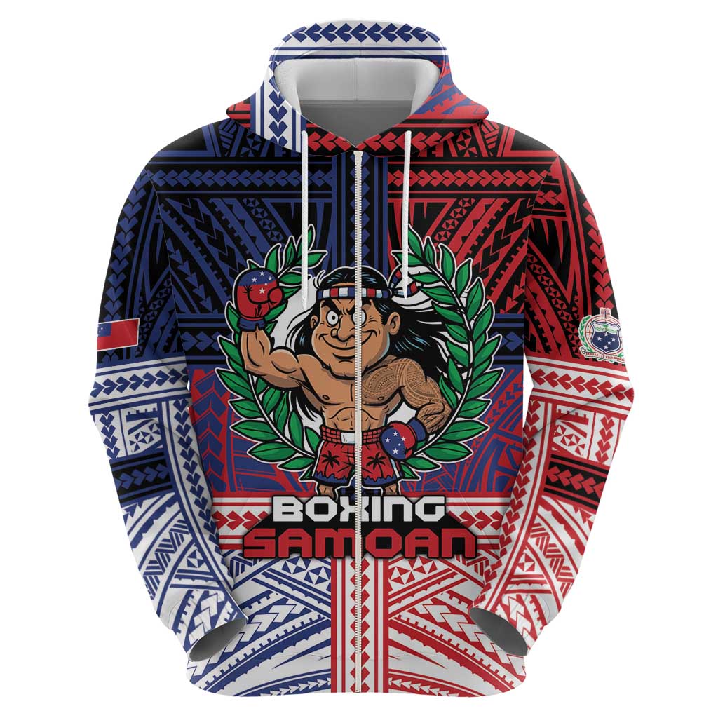 Personalised Samoa Boxing Hoodie Samoan Boxer Funny Style DT05 - Polynesian Pride