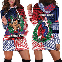 Personalised Samoa Boxing Hoodie Dress Samoan Boxer Funny Style DT05 - Polynesian Pride
