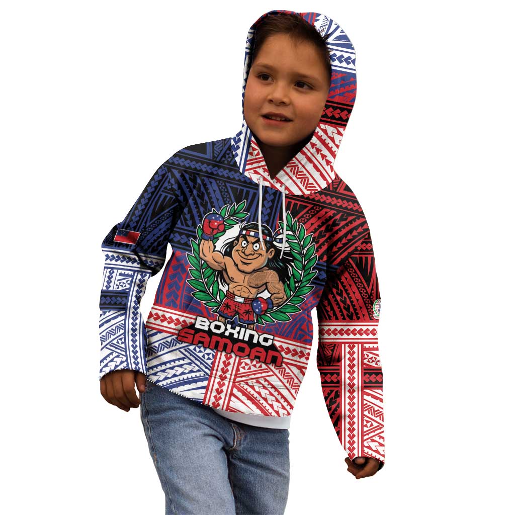 Personalised Samoa Boxing Kid Hoodie Samoan Boxer Funny Style - Polynesian Pride