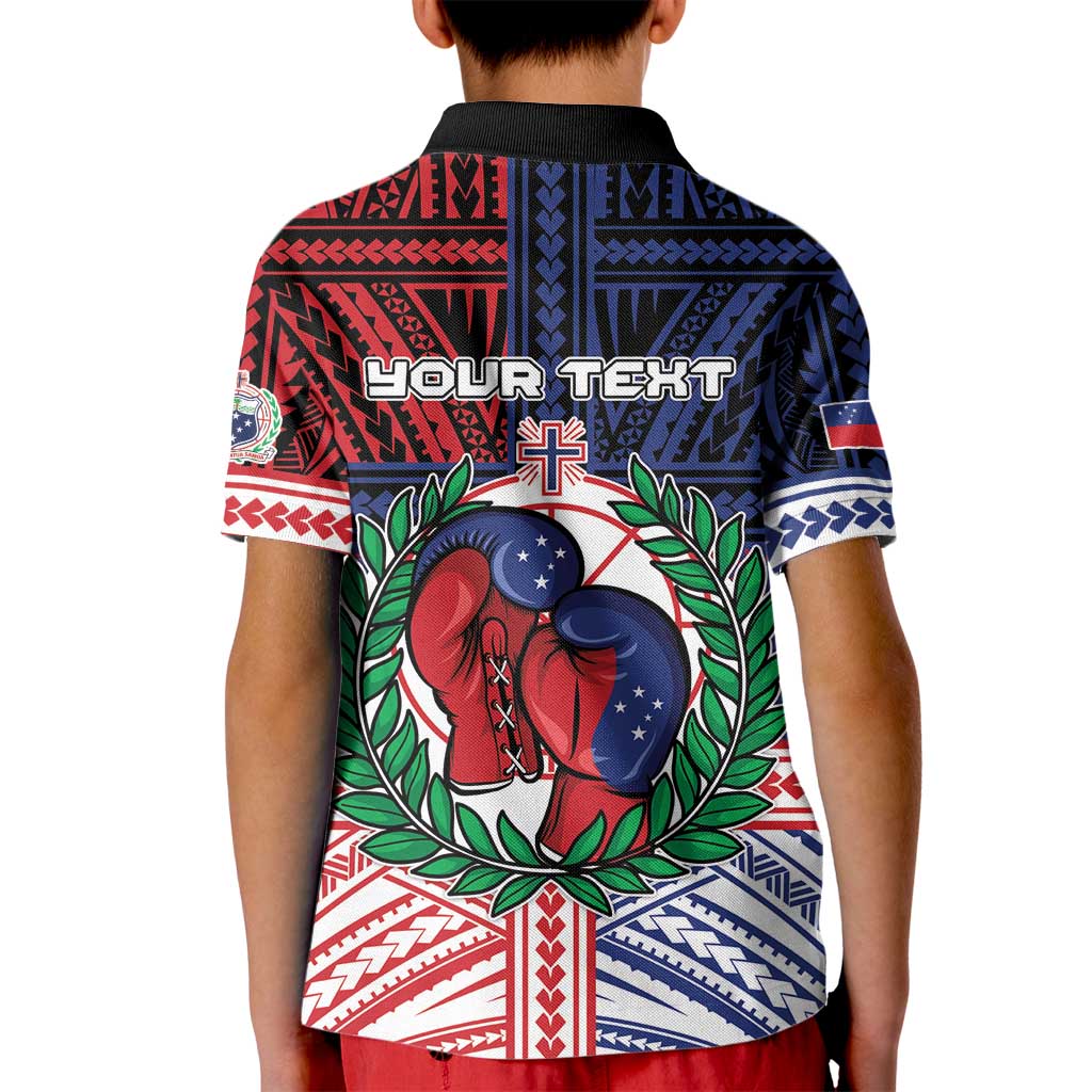 Personalised Samoa Boxing Kid Polo Shirt Samoan Boxer Funny Style DT05 - Polynesian Pride