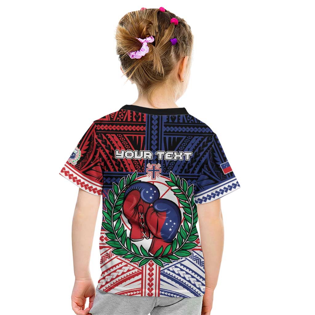 Personalised Samoa Boxing Kid T Shirt Samoan Boxer Funny Style DT05 - Polynesian Pride