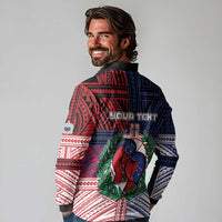 Personalised Samoa Boxing Long Sleeve Polo Shirt Samoan Boxer Funny Style DT05 - Polynesian Pride