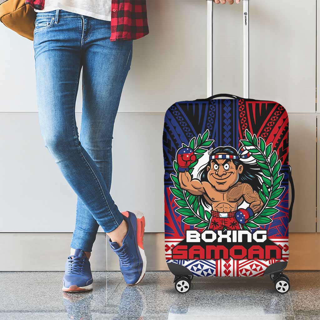 Samoa Boxing Luggage Cover Samoan Boxer Funny Style - Polynesian Pride