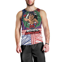Personalised Samoa Boxing Men Tank Top Samoan Boxer Funny Style - Polynesian Pride