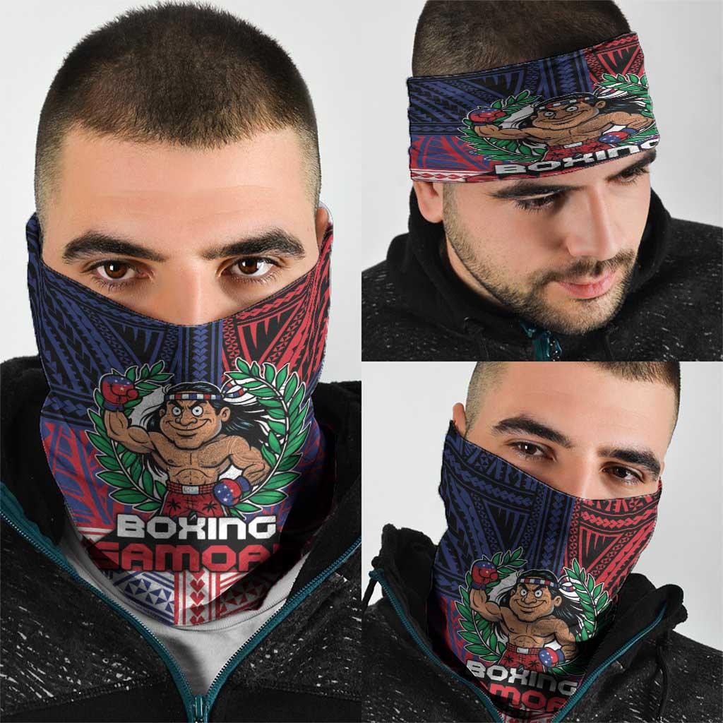 Samoa Boxing Neck Gaiter Samoan Boxer Funny Style DT05 - Polynesian Pride