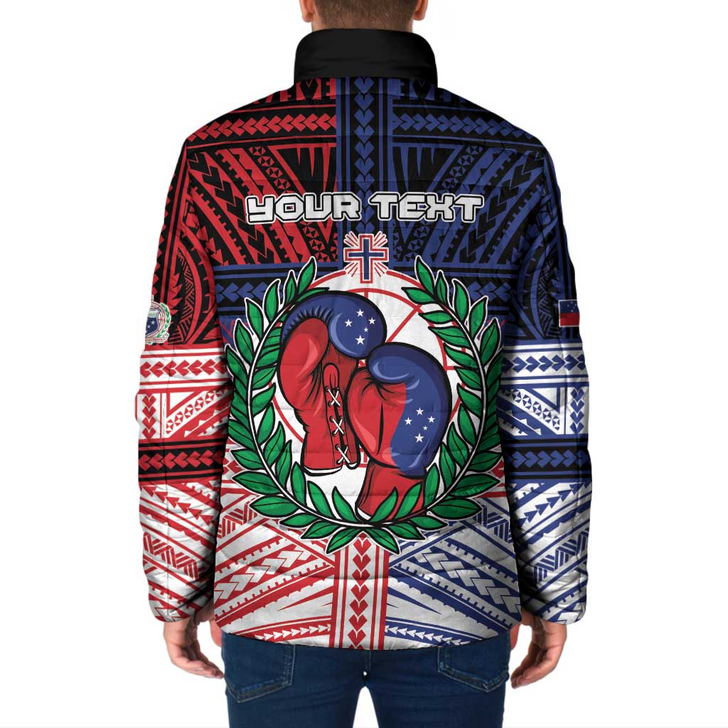 Personalised Samoa Boxing Padded Jacket Samoan Boxer Funny Style DT05 - Polynesian Pride