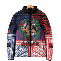 Personalised Samoa Boxing Padded Jacket Samoan Boxer Funny Style DT05 - Polynesian Pride