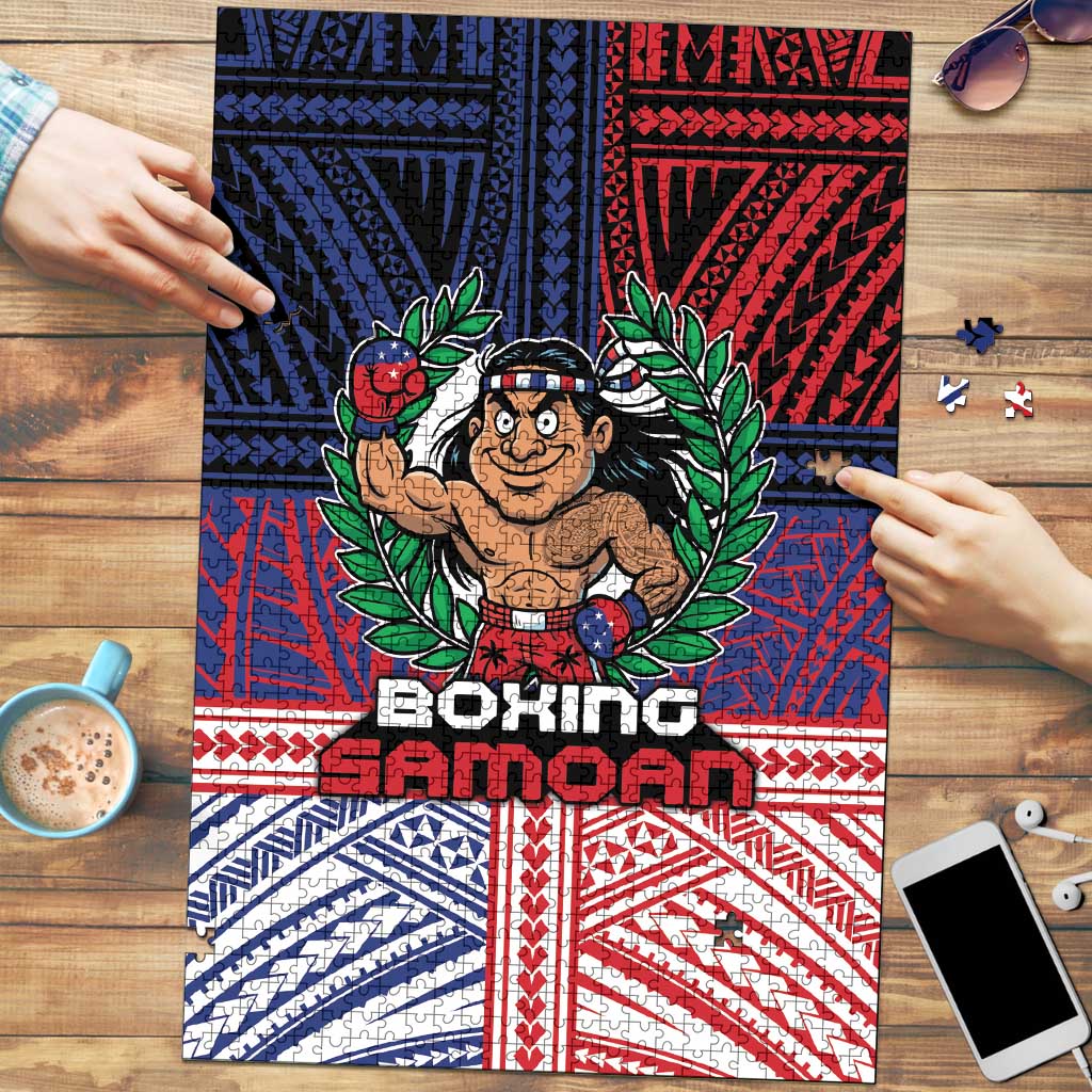 Samoa Boxing Puzzle Samoan Boxer Funny Style - Polynesian Pride