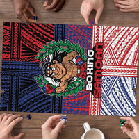 Samoa Boxing Puzzle Samoan Boxer Funny Style DT05 - Polynesian Pride