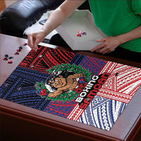 Samoa Boxing Puzzle Samoan Boxer Funny Style DT05 - Polynesian Pride