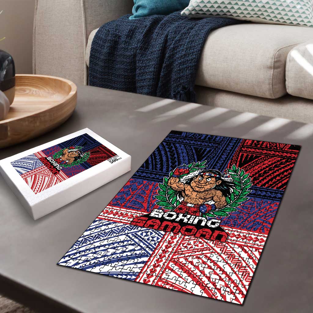 Samoa Boxing Puzzle Samoan Boxer Funny Style DT05 - Polynesian Pride