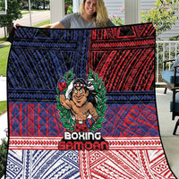 Samoa Boxing Quilt Samoan Boxer Funny Style - Polynesian Pride