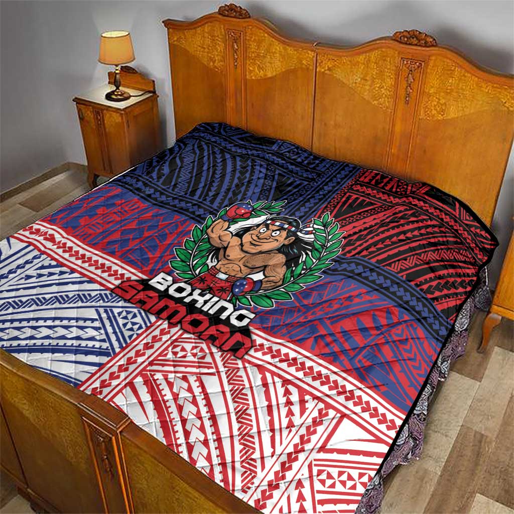 Samoa Boxing Quilt Samoan Boxer Funny Style - Polynesian Pride
