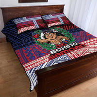 Samoa Boxing Quilt Bed Set Samoan Boxer Funny Style - Polynesian Pride