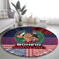 Samoa Boxing Round Carpet Samoan Boxer Funny Style - Polynesian Pride
