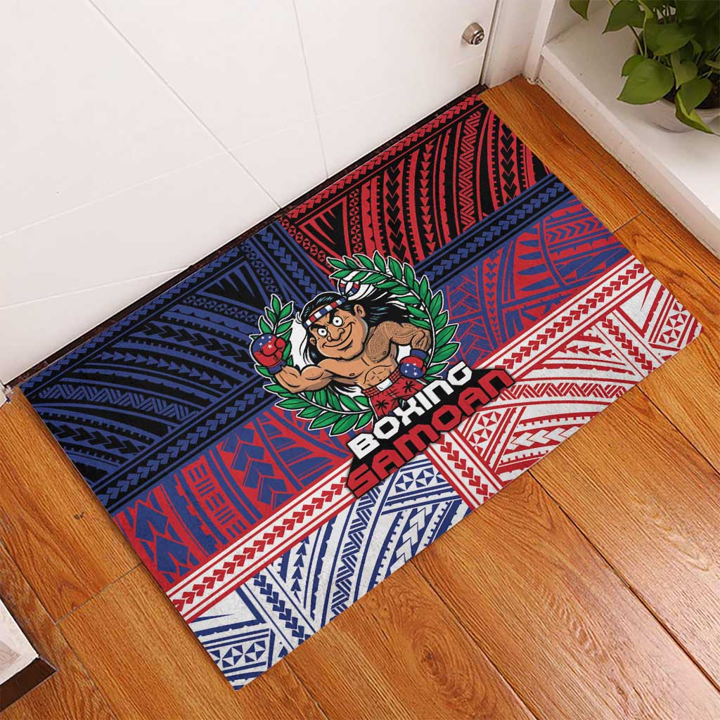 Samoa Boxing Rubber Doormat Samoan Boxer Funny Style DT05 - Polynesian Pride