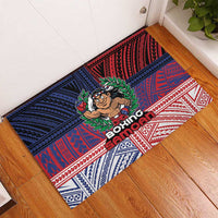 Samoa Boxing Rubber Doormat Samoan Boxer Funny Style DT05 - Polynesian Pride