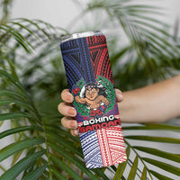 Personalised Samoa Boxing Skinny Tumbler Samoan Boxer Funny Style DT05 - Polynesian Pride