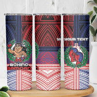 Personalised Samoa Boxing Skinny Tumbler Samoan Boxer Funny Style DT05 - Polynesian Pride