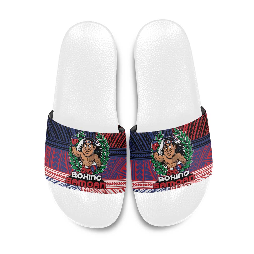 Samoa Boxing Slide Sandals Samoan Boxer Funny Style - Polynesian Pride