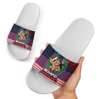 Samoa Boxing Slide Sandals Samoan Boxer Funny Style - Polynesian Pride