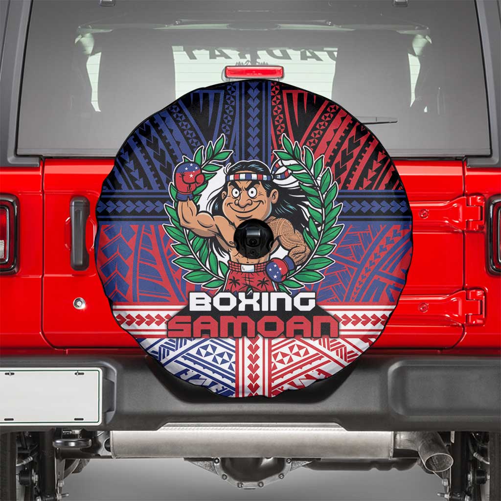 Samoa Boxing Spare Tire Cover Samoan Boxer Funny Style - Polynesian Pride