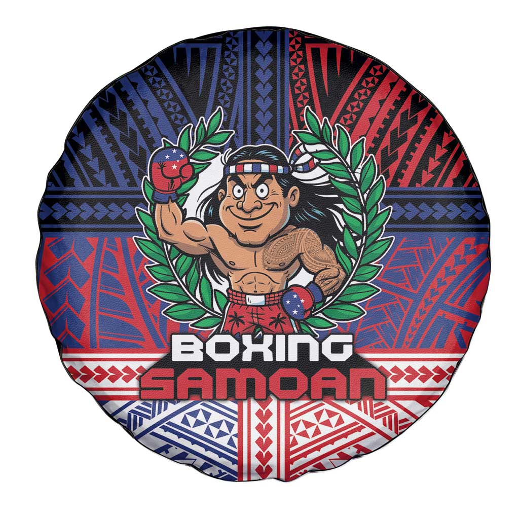 Samoa Boxing Spare Tire Cover Samoan Boxer Funny Style - Polynesian Pride