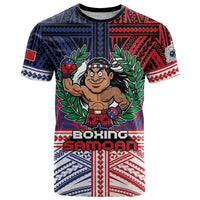 Personalised Samoa Boxing T Shirt Samoan Boxer Funny Style - Polynesian Pride