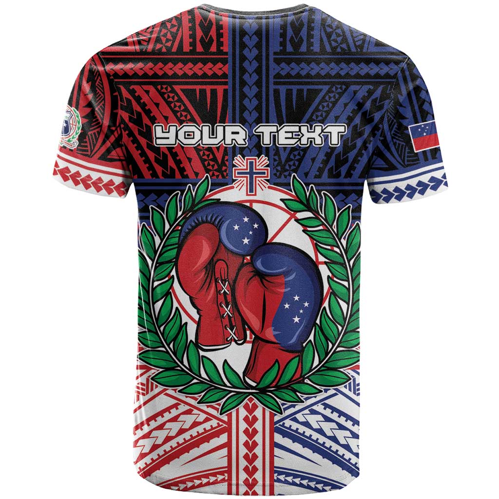 Personalised Samoa Boxing T Shirt Samoan Boxer Funny Style - Polynesian Pride